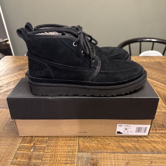 UGG Men’s Neumel Moc Boot Black Suede Size 9 Casual Chukka Comfort Shoes main image 7